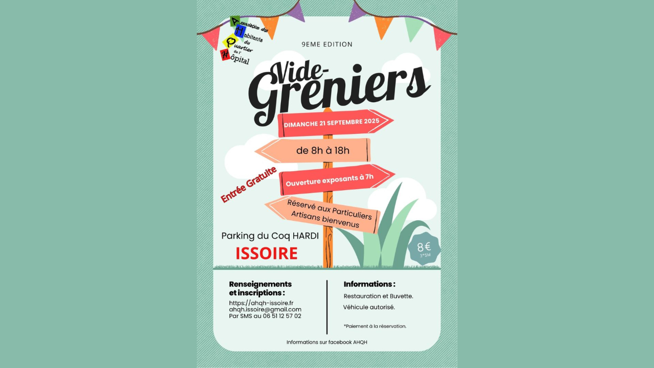 Vide-Greniers d'automne AHQH - Issoire Vide-Greniers d'automne AHQH - Issoire