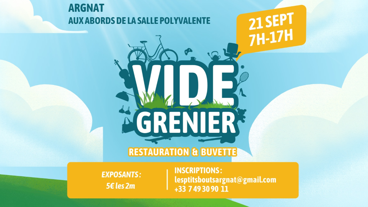 Vide Grenier Argnat Sayat - Association Parents d'élèves Vide Grenier Argnat Sayat - Association Parents d'élèves