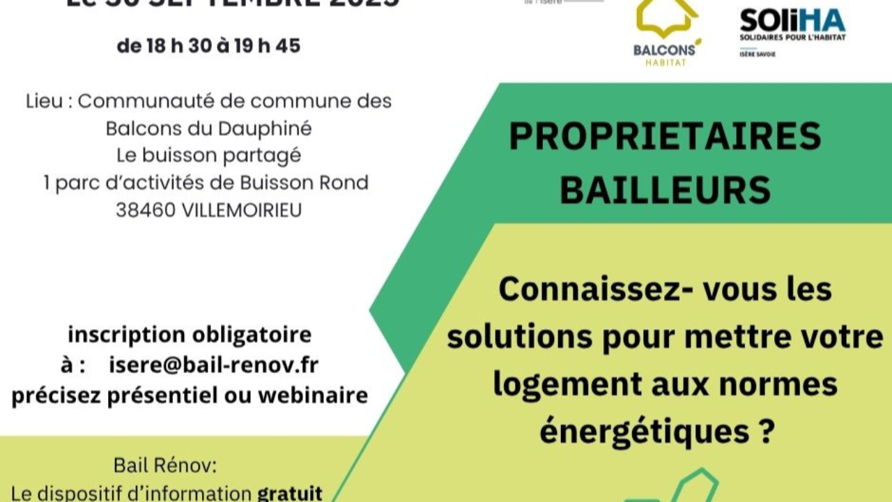 Une reunion d'information pour accompagner les bailleurs dans la rénovation des passoires thermiques Une reunion d'information pour accompagner les bailleurs dans la rénovation des passoires thermiques