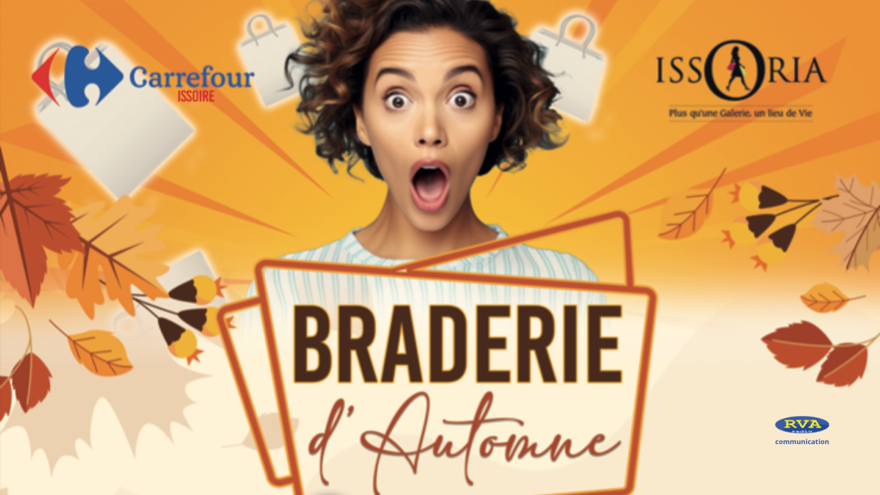 Envie de craquer sans culpabiliser ? La Grande Braderie d’Issoria Carrefour Issoire est de retour ! Envie de craquer sans culpabiliser ? La Grande Braderie d’Issoria Carrefour Issoire est de retour !