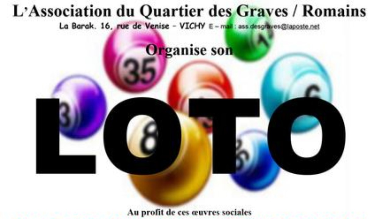 Grand loto à la salle de la Mutualité à Vichy. Grand loto à la salle de la Mutualité à Vichy.