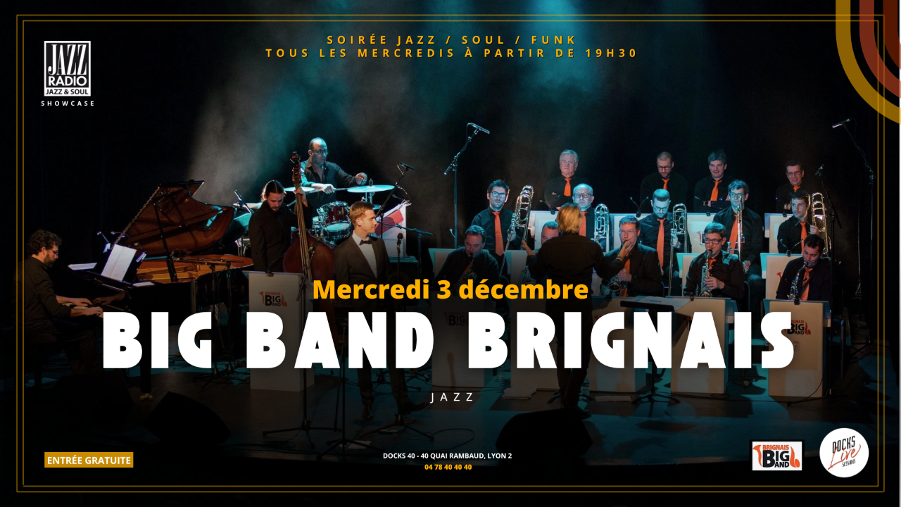 La troupe du Big Band de Brignais va enchanter le Docks 40 le mercredi 3 décembre