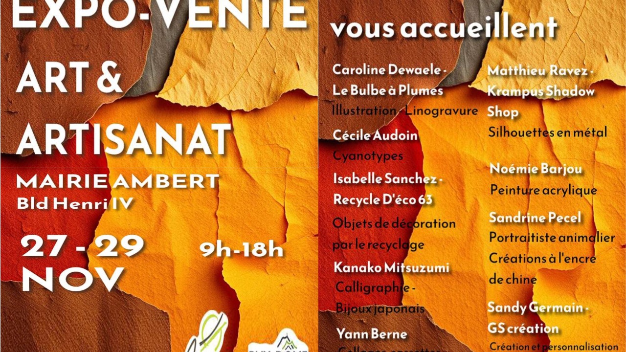 Expo vente d'art à Ambert