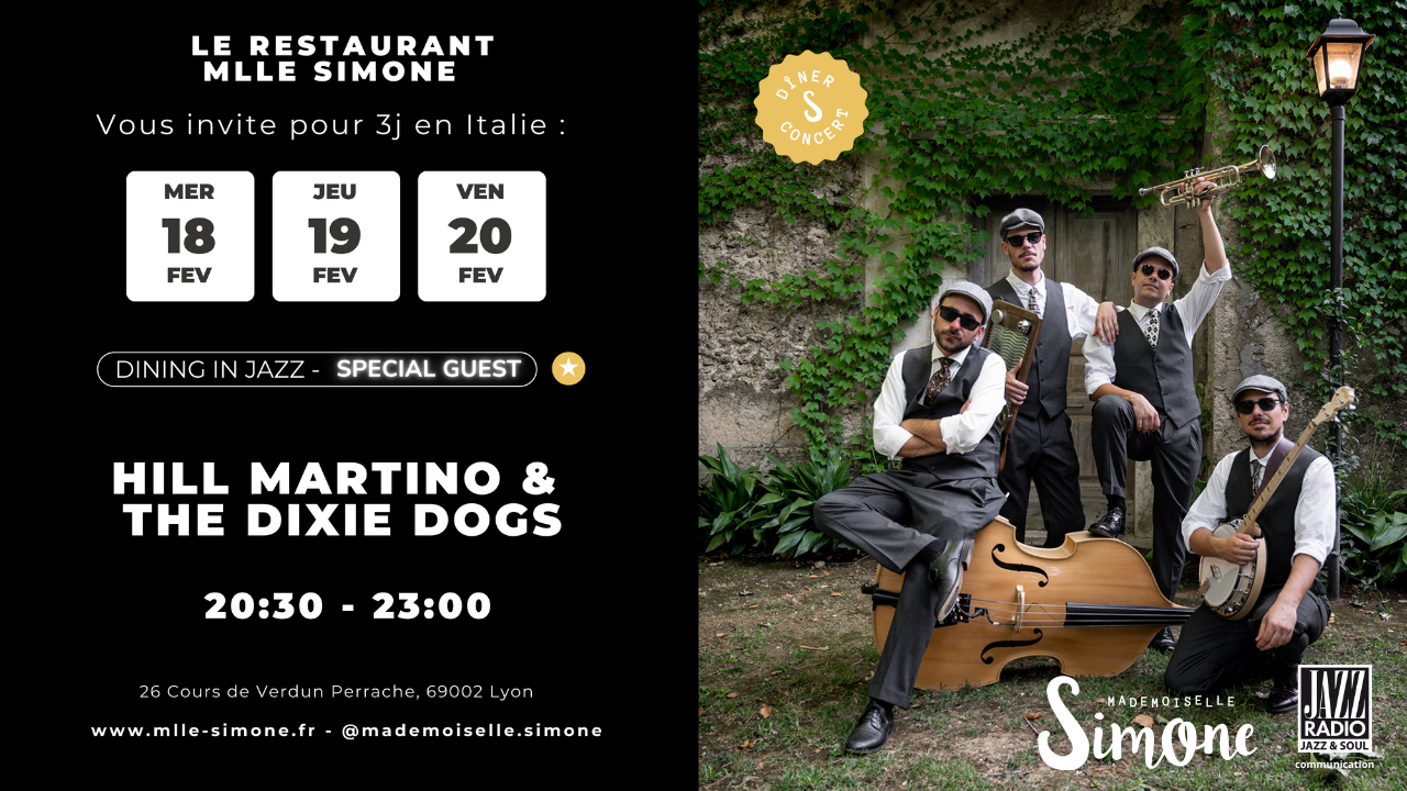 Envie de vivre la Dolce Vita italienne au rythme du jazz ? Rendez-vous chez Mademoiselle Simone !