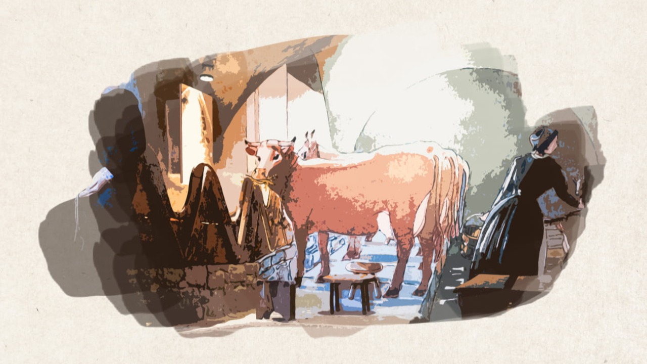 Les Belleville. Un visite sur le thème "Contes et goûters à l'étable" Les Belleville. Un visite sur le thème "Contes et goûters à l'étable"