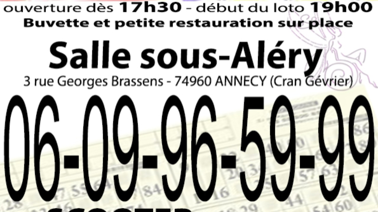 Un loto solidaire organisé par l’association Charlotte à Cran-Gevrier Un loto solidaire organisé par l’association Charlotte à Cran-Gevrier