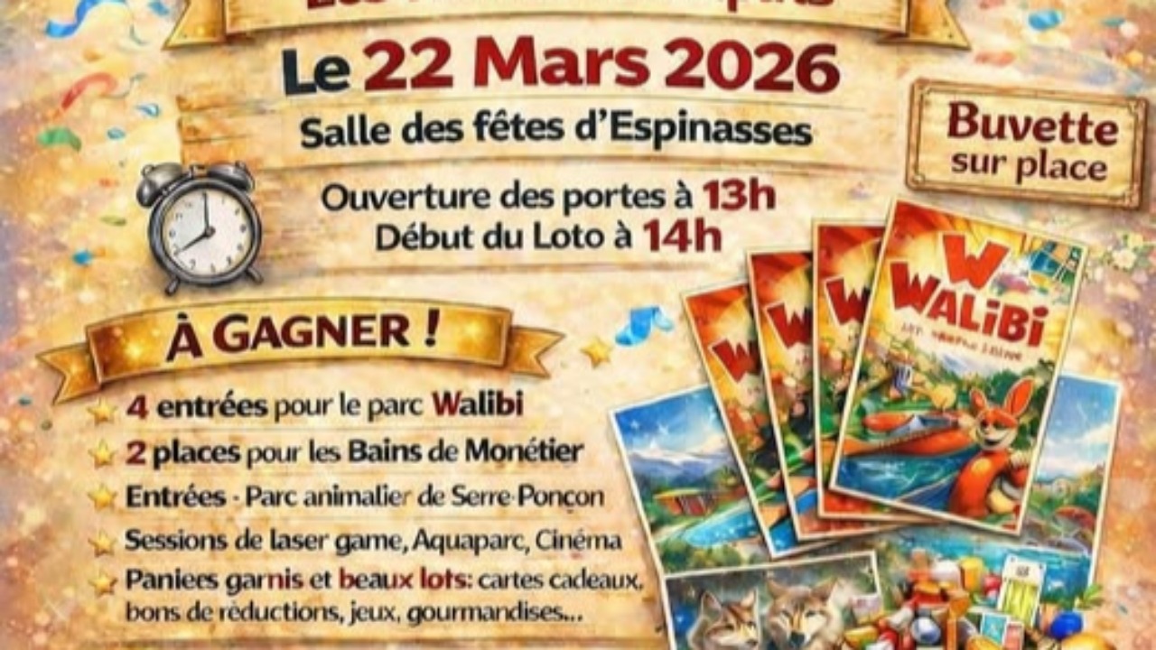 Grand loto solidaire des Hauts Chat&rsquo;lpins &agrave; Espinasses