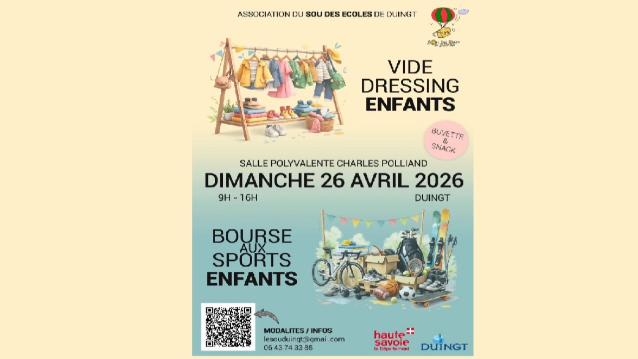 Vide-dressing enfants & Bourse aux sports : faites le plein de bonnes affaires !