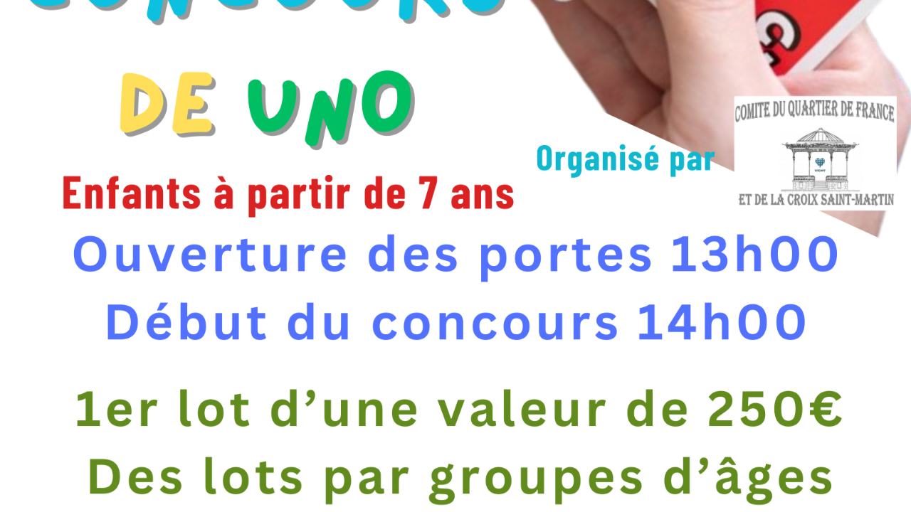 Vichy. Participez &agrave; un concours de UNO
