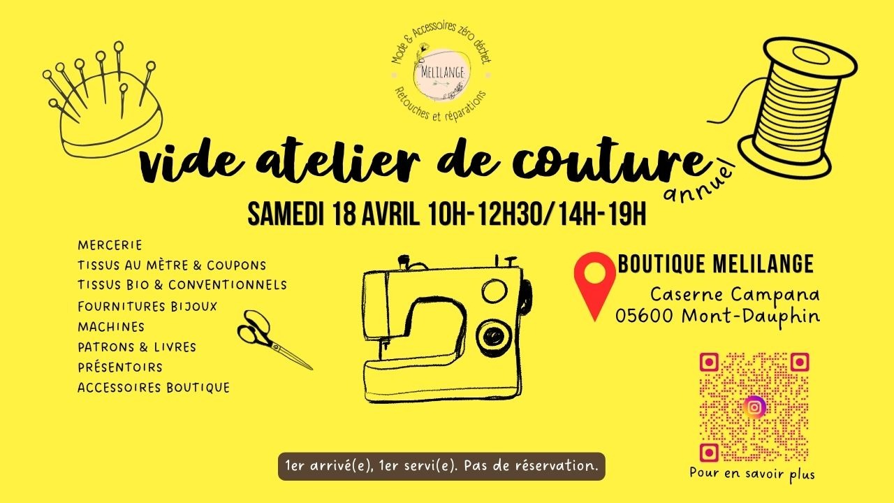 Vide atelier de couture &agrave; Mont-Dauphin