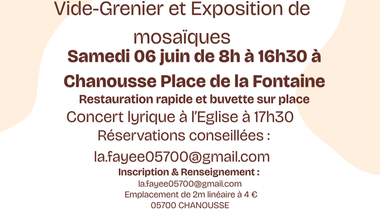 Chanousse. Rendez-vous à un vide-greniers/exposition Chanousse. Rendez-vous à un vide-greniers/exposition