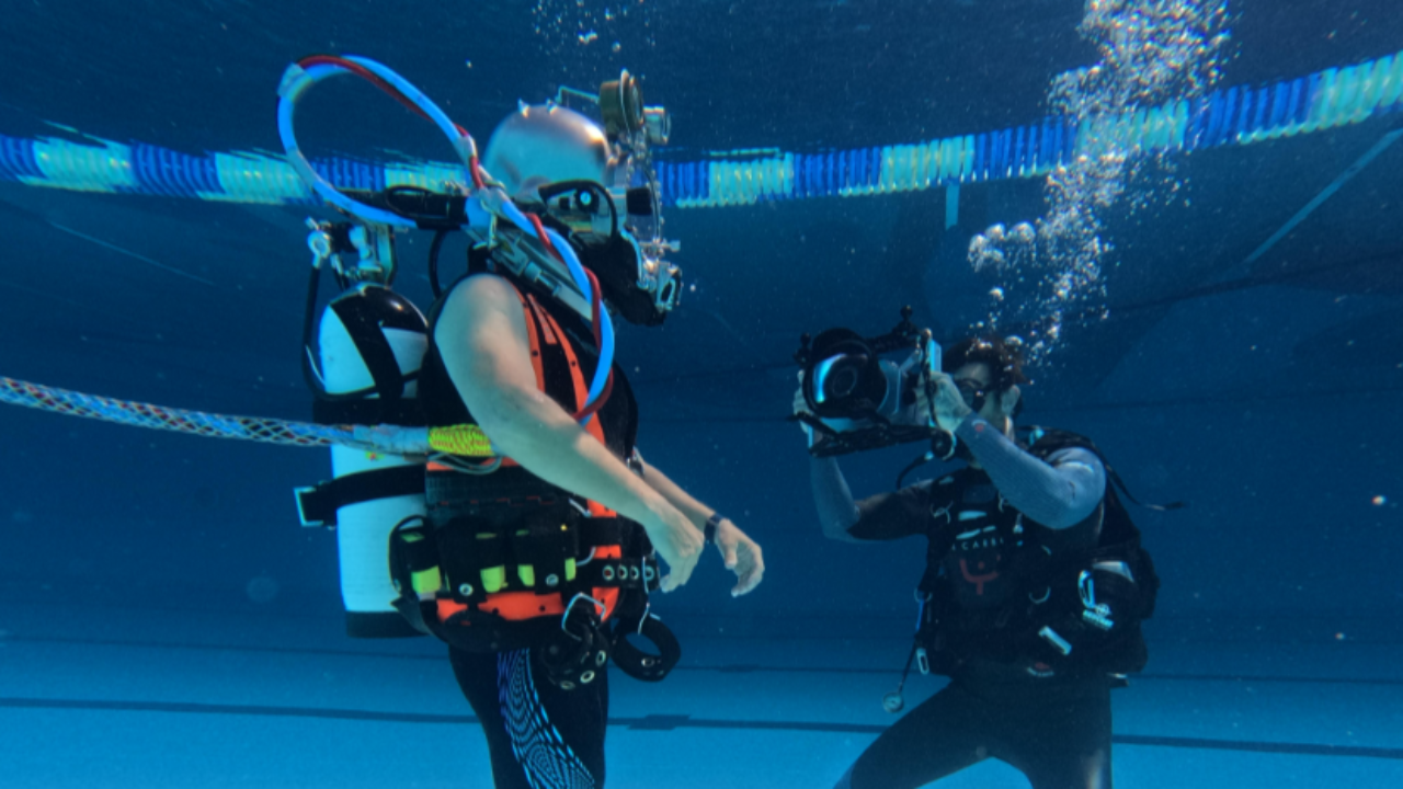 Evian. Une immersion comme scaphandrier Evian. Une immersion comme scaphandrier