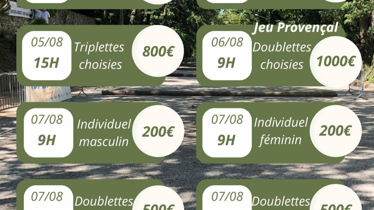Ch&acirc;teau-Arnoux-Saint-Auban. La semaine bouliste
