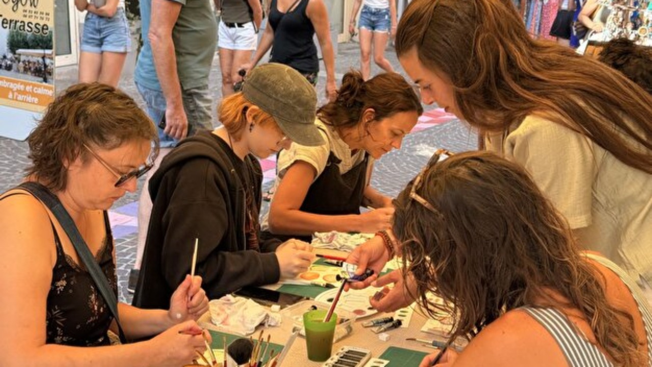 Embrun. Un atelier d'aquarelle