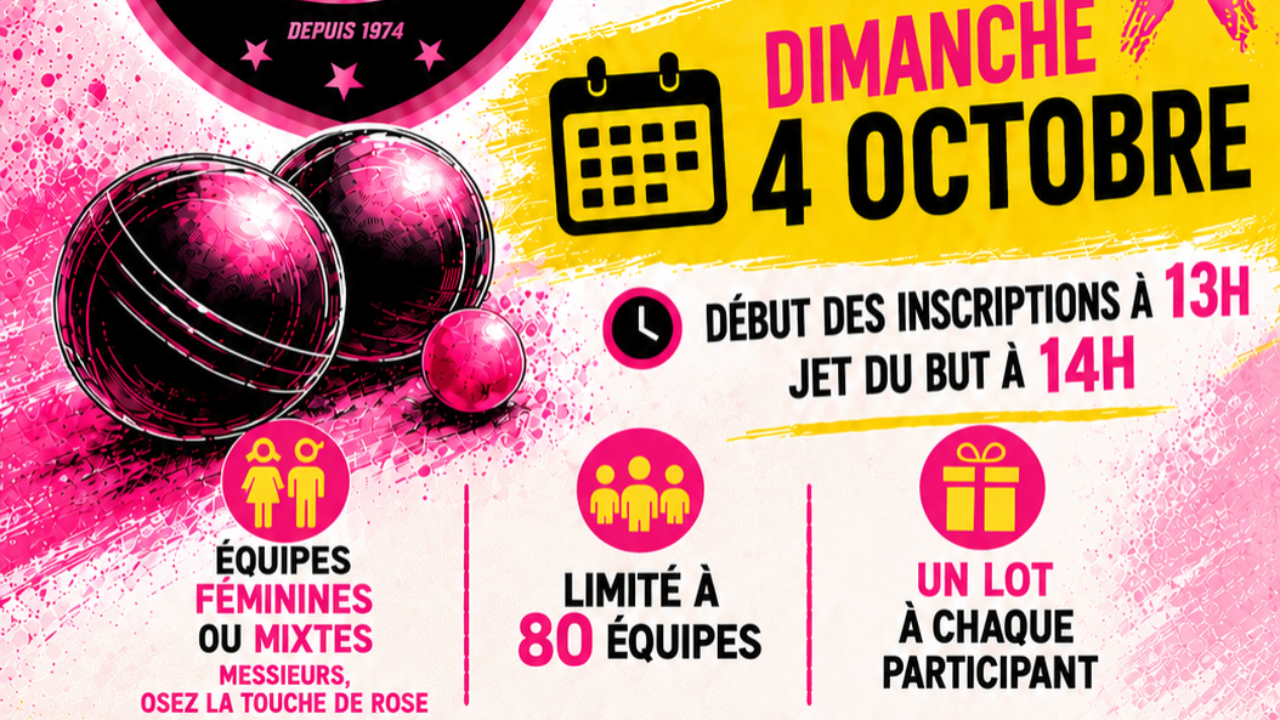 Saint-Gervazy. Un concours de pétanque spécial Octobre rose Saint-Gervazy. Un concours de pétanque spécial Octobre rose