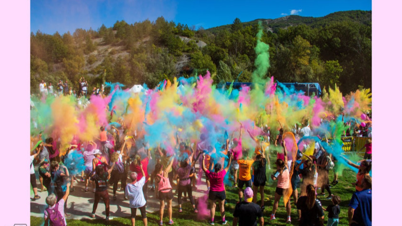 Top départ de la Color Run Tallard Top départ de la Color Run Tallard
