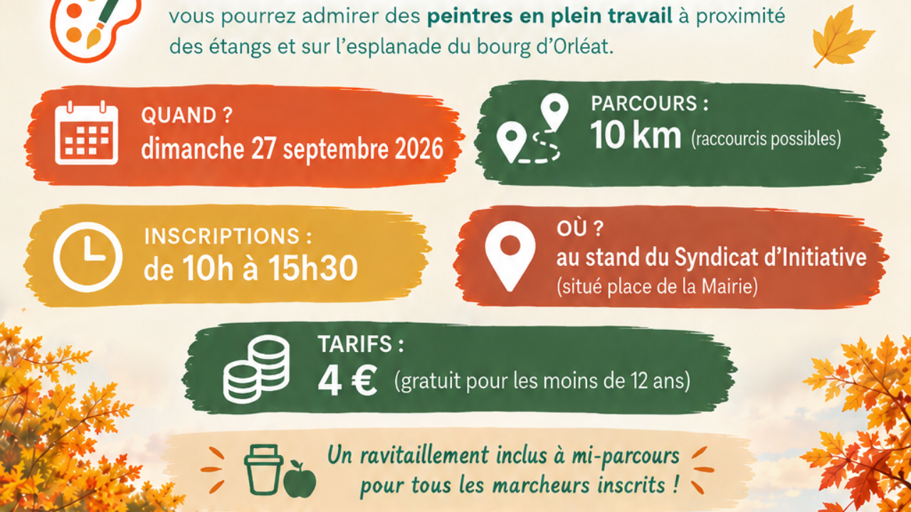 Orléat. Participez à une marche d'automne Orléat. Participez à une marche d'automne