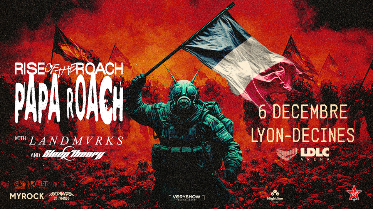 Papa Roach &agrave; Lyon : le groupe culte du rock alternatif  d&eacute;barque &agrave; la LDLC Arena