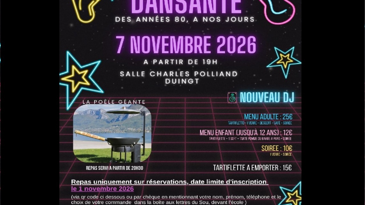 Duingt. Une soirée dansante et tartiflette Duingt. Une soirée dansante et tartiflette