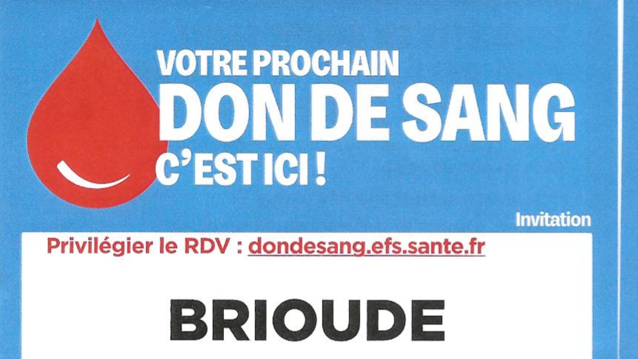 Brioude. De nouveaux dons de sang Brioude. De nouveaux dons de sang