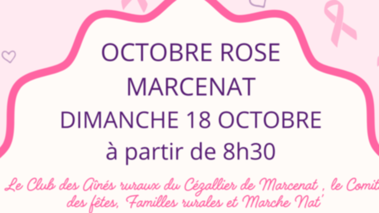Marcenat. Des randonnées pour Octobre Rose Marcenat. Des randonnées pour Octobre Rose