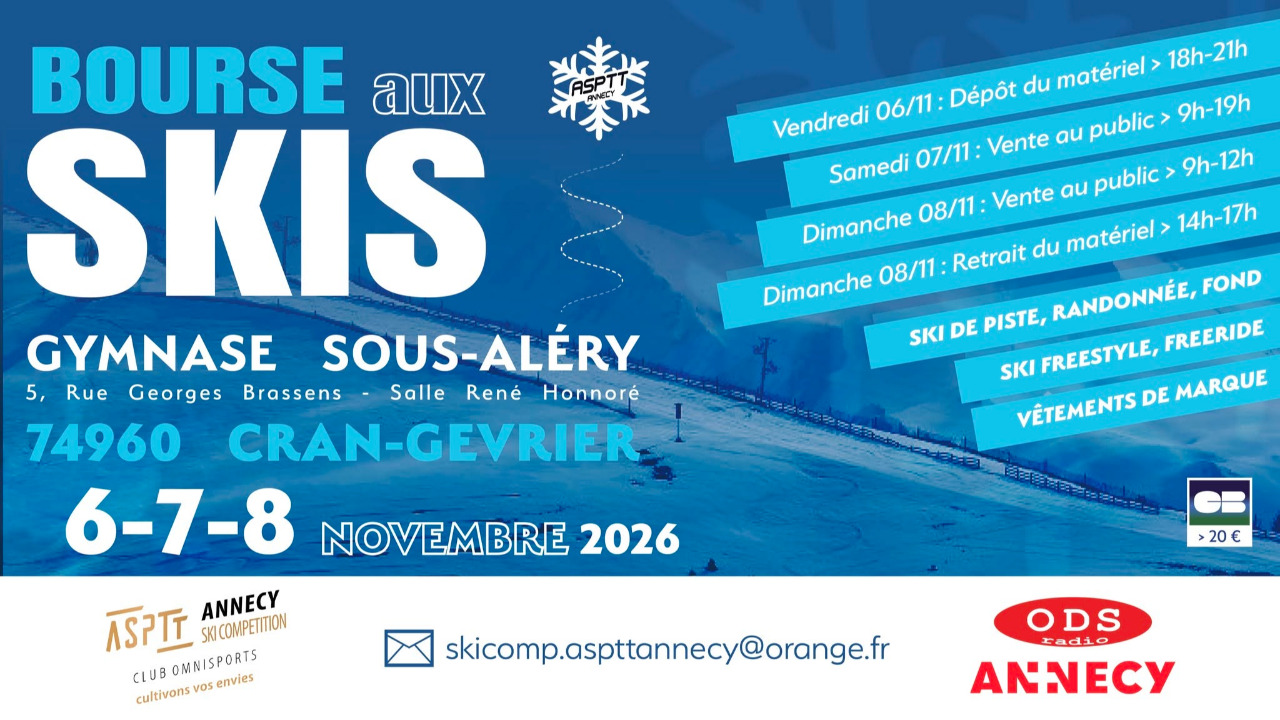 Cran Gevrier. Une grande bourse au ski de l'ASPTT Annecy Cran Gevrier. Une grande bourse au ski de l'ASPTT Annecy
