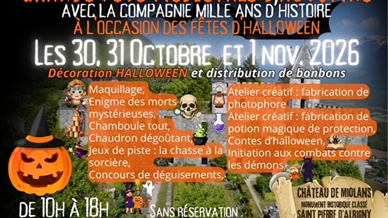 Saint-Pierre-d'Albigny. Halloween s'invite au château de Miolans avec des animations Saint-Pierre-d'Albigny. Halloween s'invite au château de Miolans avec des animations