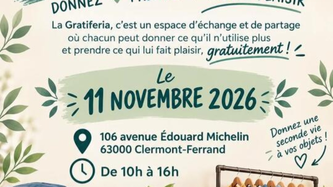 Clermont-Ferrand. Une gratiferia pour donner et récupérer des objets gratuitement Clermont-Ferrand. Une gratiferia pour donner et récupérer des objets gratuitement