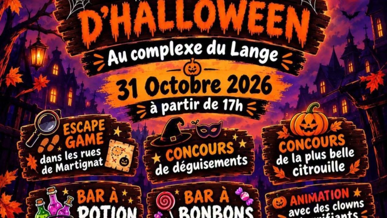 Martignat. Une grande boum d'Halloween gratuite avec concours de déguisements et escape game dans les rues Martignat. Une grande boum d'Halloween gratuite avec concours de déguisements et escape game dans les rues